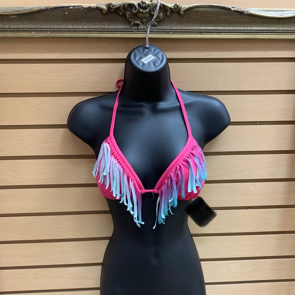 NWOT LA Hearts fringed bikini top